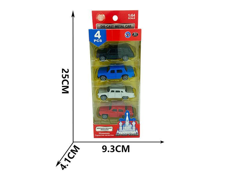 Pull Back Alloy Simulation Cars 4PCS
