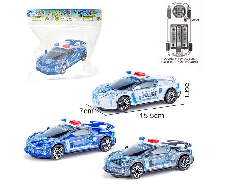 B/O Go And Bump Bugatti Police Car With Light And Music 1pcs