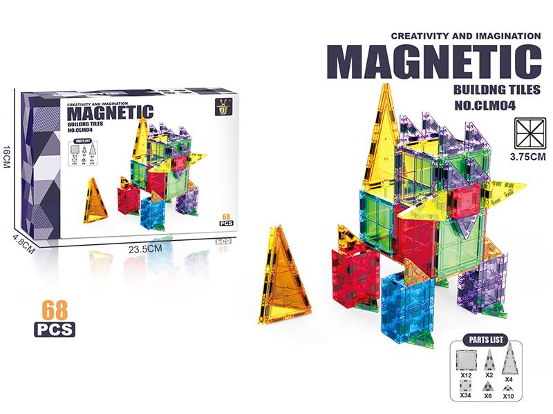 3.75CM Magnetic Sheet Building Blocks 68pcs