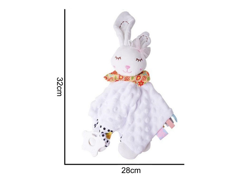 Plush White Rabbit Soothing Towel
