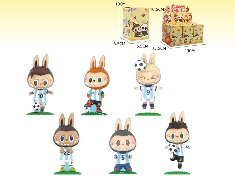 Funny Labubu Footballer Doll Blind Box