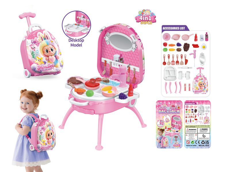 4-In-1 Hand-Held Handle Alloy Backpack Set With Fabric Tableware, Infringement