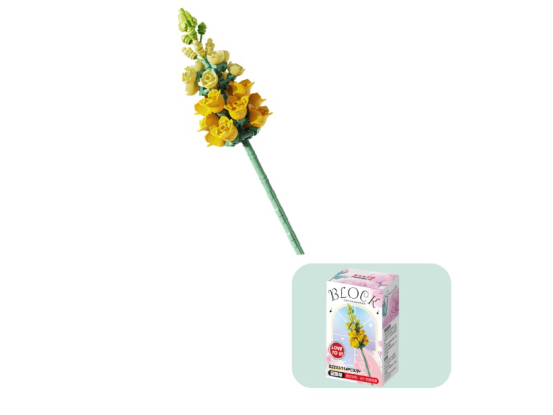 Building Blocks: 114 Pcs Of Small-Sized Building Block Flowers - Antirrhinum
