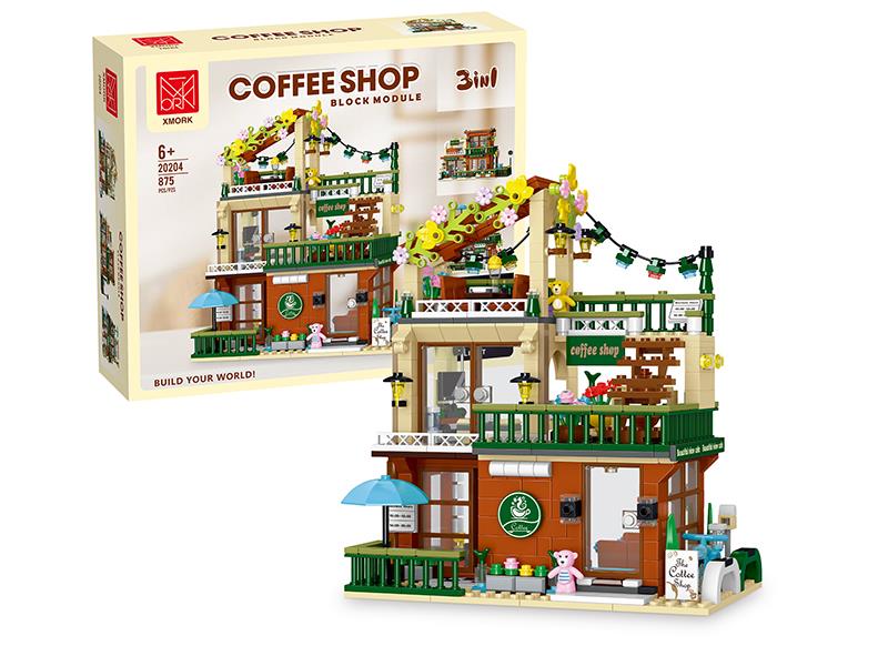 Coffee Shop 3 In 1Building Blocks 875pcs