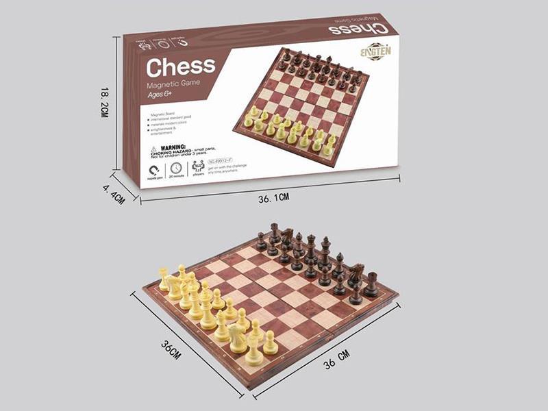 Wood Grain Magnetism Chess