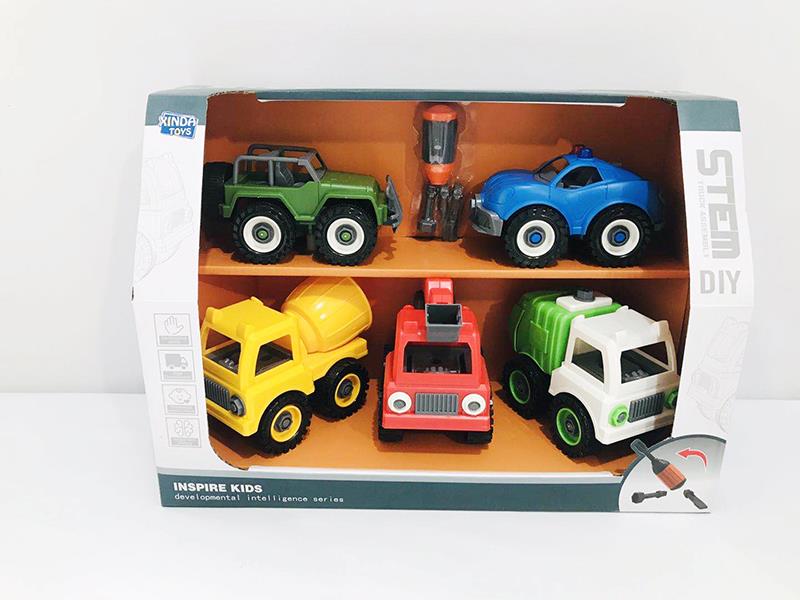 DIY Assembly Engineering Truck Series(5 Cars)