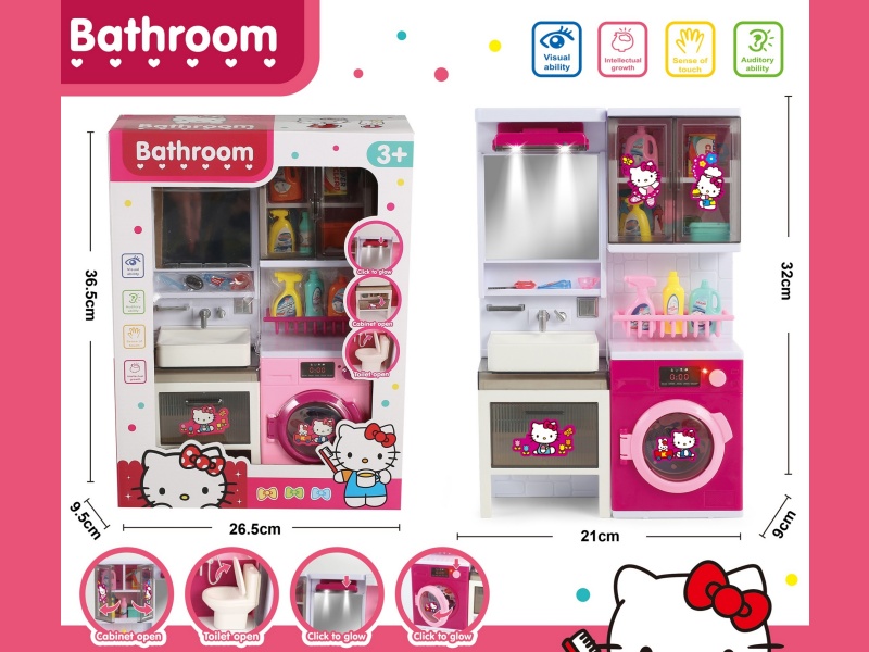 Play House In The Pink Bathroom