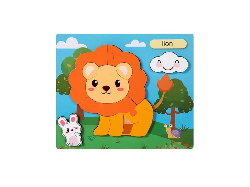 Wooden 3D Jigsaw Puzzle - Lion