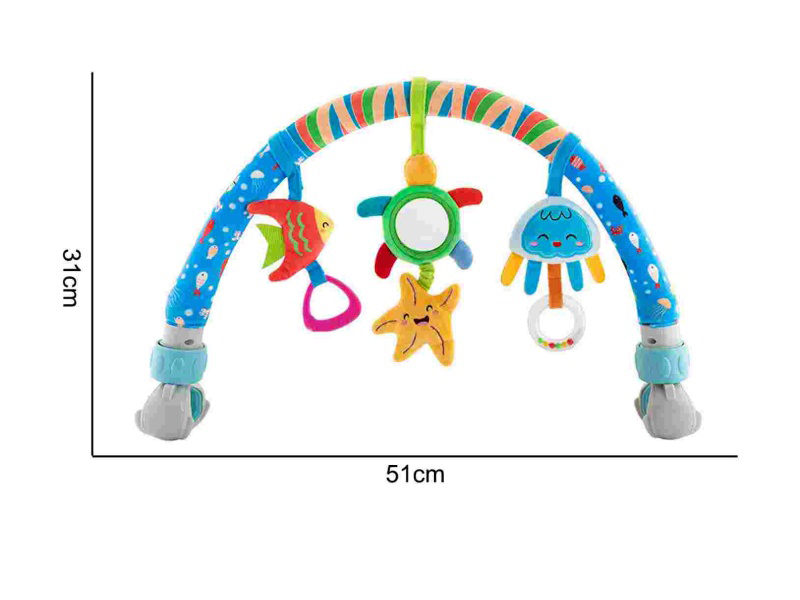 Plush Toy Baby Crib & Stroller Hanging Rattle
