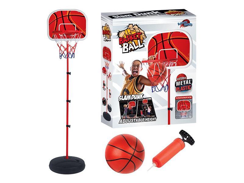 1.2M Liftable Baketball Stand(Iron Hoop, Iron Tube, 18CM Ball, Pump)