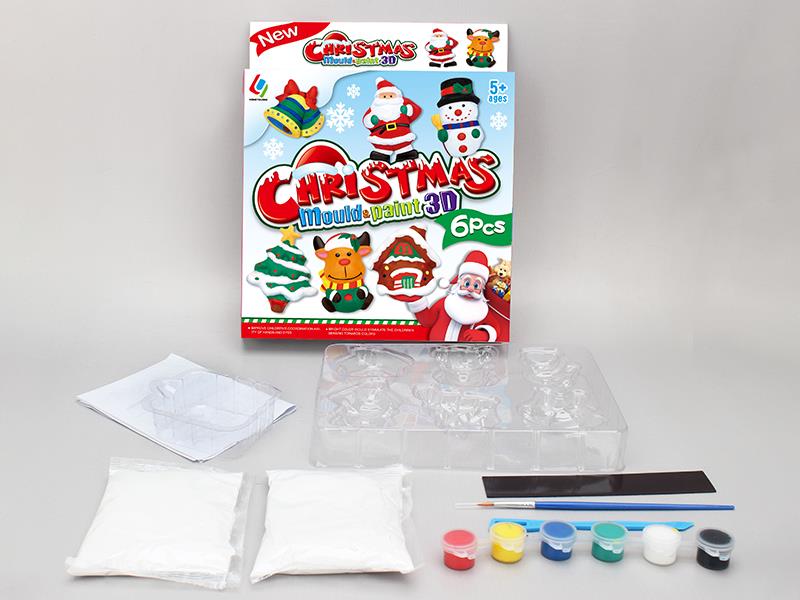 DIY Gypsum Mould Coloured Drawing Toys - Christmas