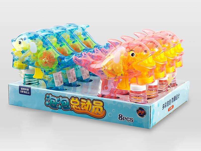Dolphin Manual Bubble Gun With Lights(2 Colors)8pcs