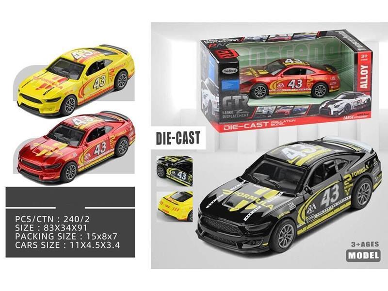 1:36 Mustang Pull Back Alloy Racing Car