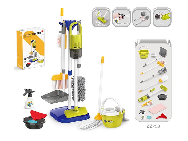 Cleaning Tool Set(With Vacuum Cleaner, Blue)