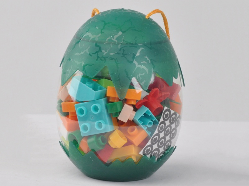 Building Blocks： Medium-Sized Dinosaur Egg + 80 Diy