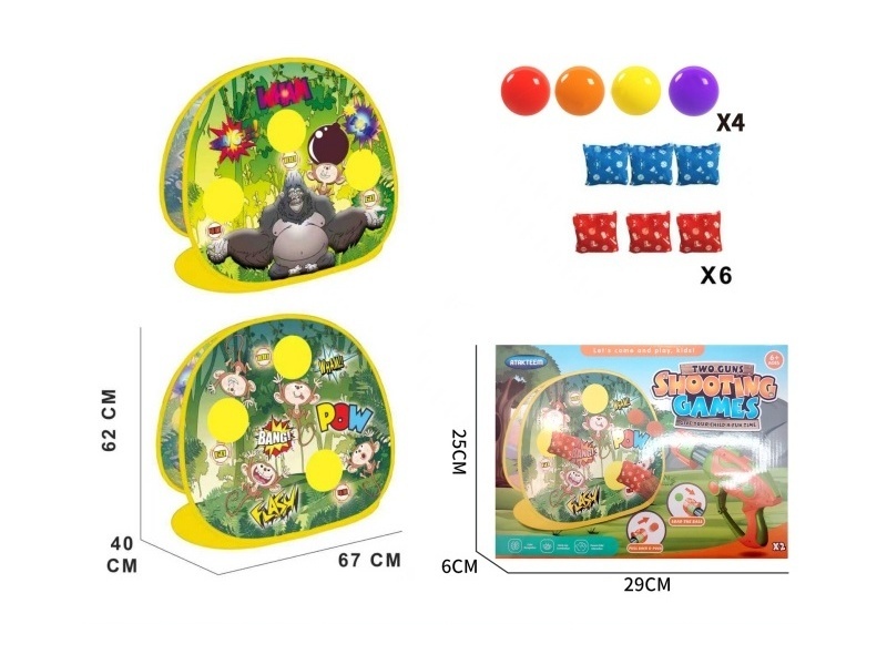 Basketball Shooting Game Stand (Gorilla Monkey 2-In-1)