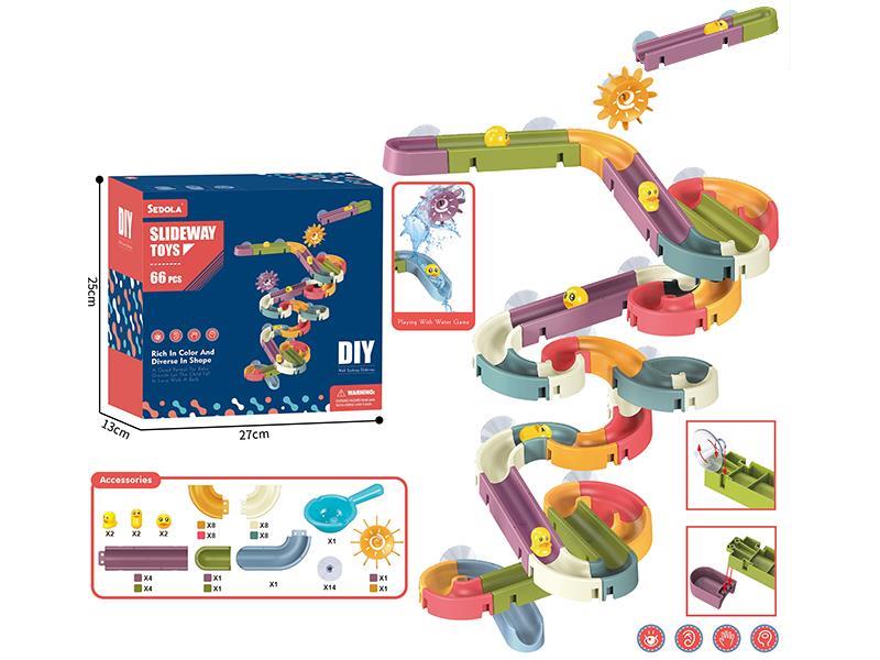 DIY Wall Sucking Slideway 66pcs
