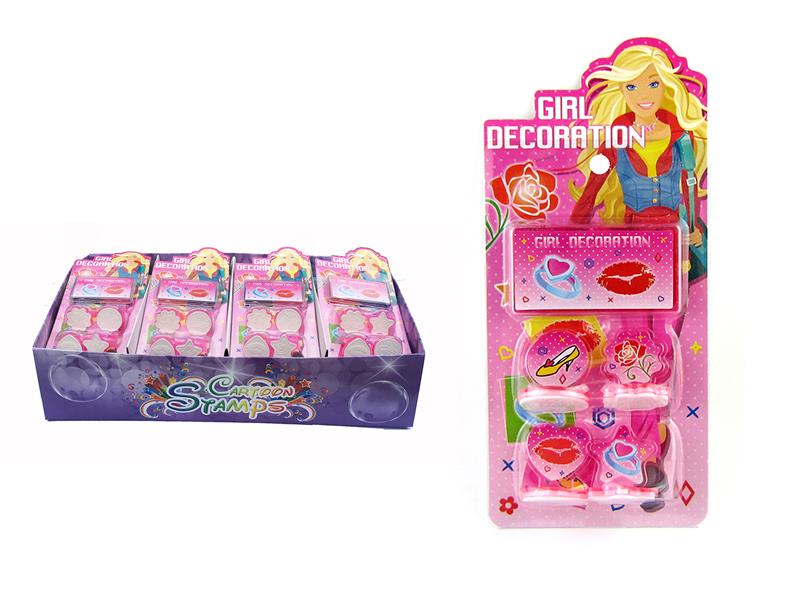 Girl  Cartoon Stamper Toy  24pcs
