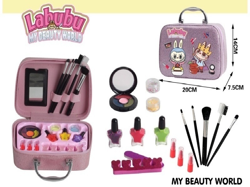 Labub Cosmetic Handbag (Glossy Powder Printed Pattern)