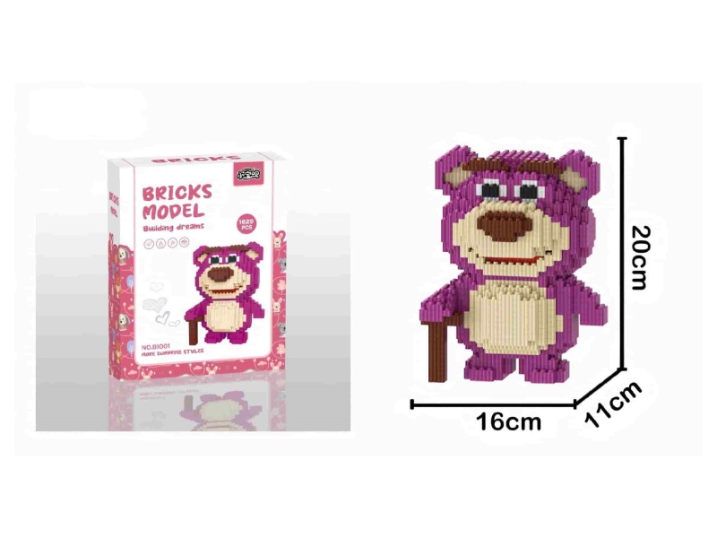 Strawberry Bear (Standing) Building Blocks 1629Pcs