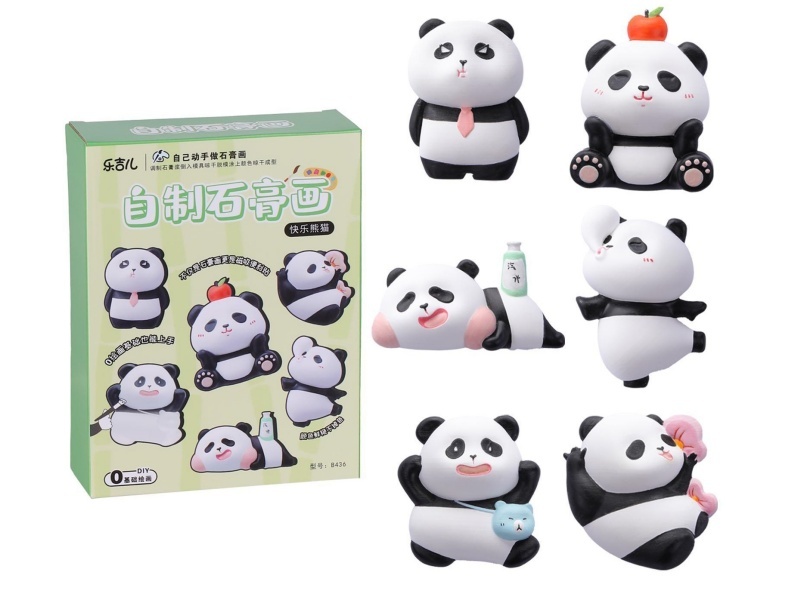 DIY Plaster Painting Toy(Happy Panda)