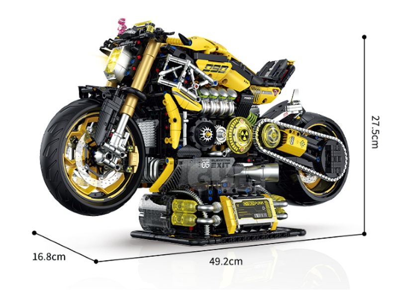 Building Blocks: 1:5 Locomotive Series - Big Devil (With Motor Set) 2500 Pieces