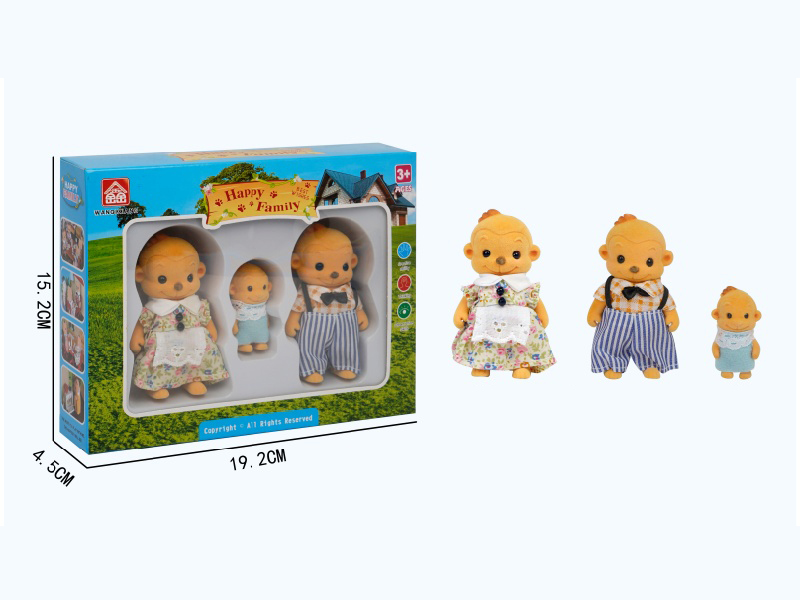 3PCS Monkey Doll Toy