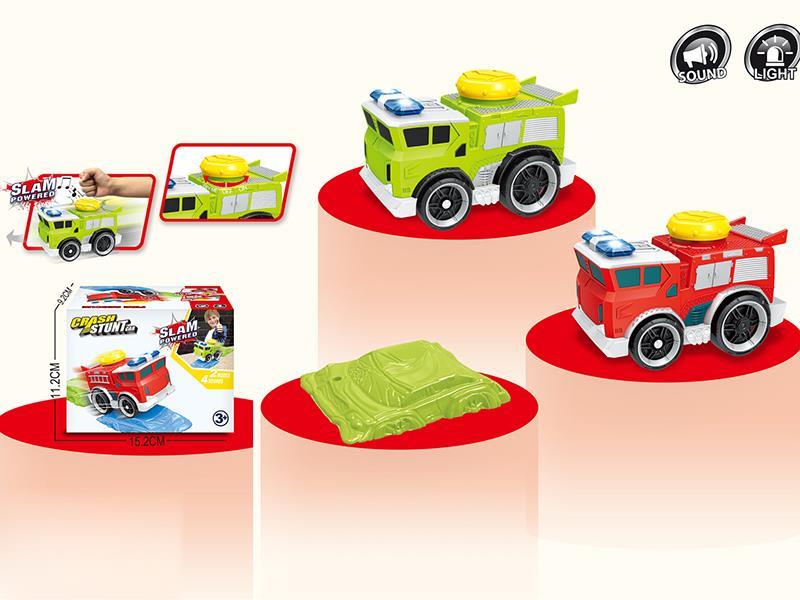 Slam Power Crash Stunt Car B/O Racing Car With Roadblock