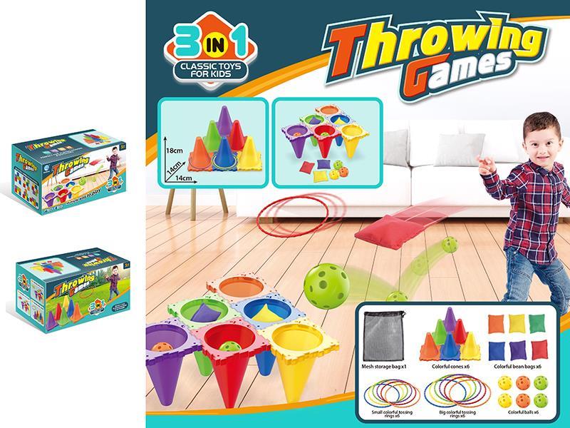 6 Color Cones Throwing Game