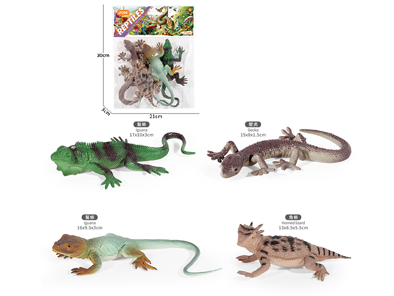 8" Lizard Set 4pcs