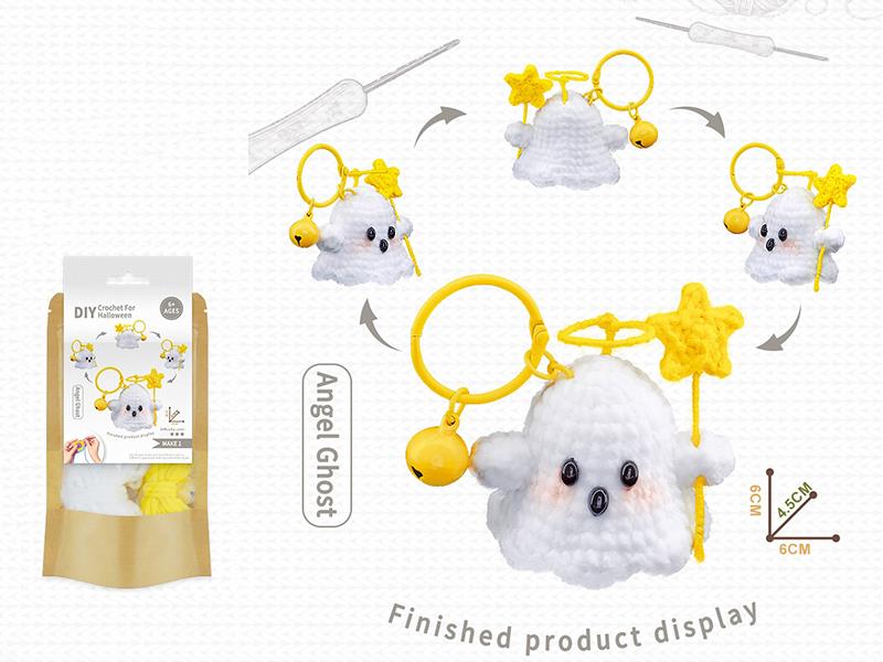 Diy Crochet Halloween - Angel Ghost Pendant