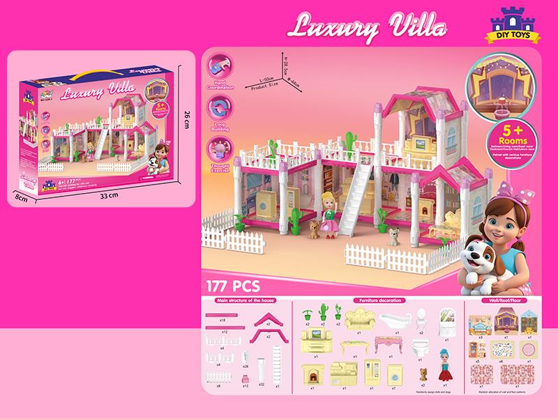 DIY Mini Villa(5 Rooms)177pcs