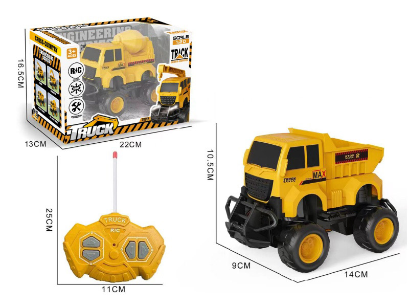 1:20 4-Channel Remote Control Dump Truck With Headlight