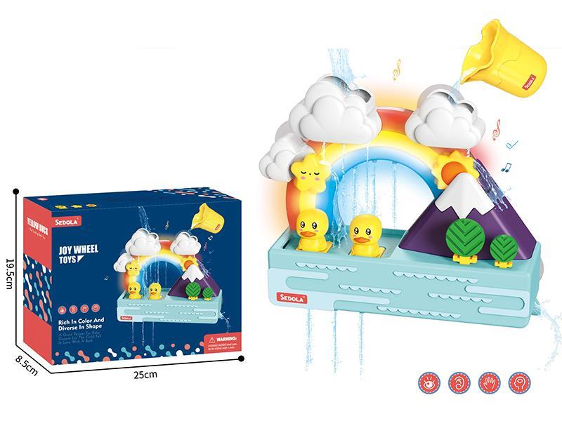 Rainbow Duckling Paradise Bath Toys(With Light And Music)