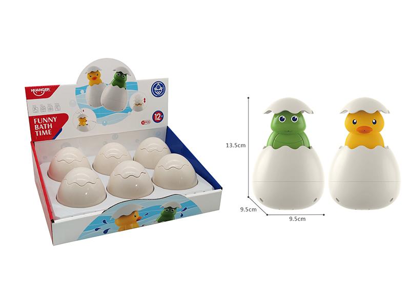 Bathroom Spray Water Floating Eggs Bath Toy 6pcs
