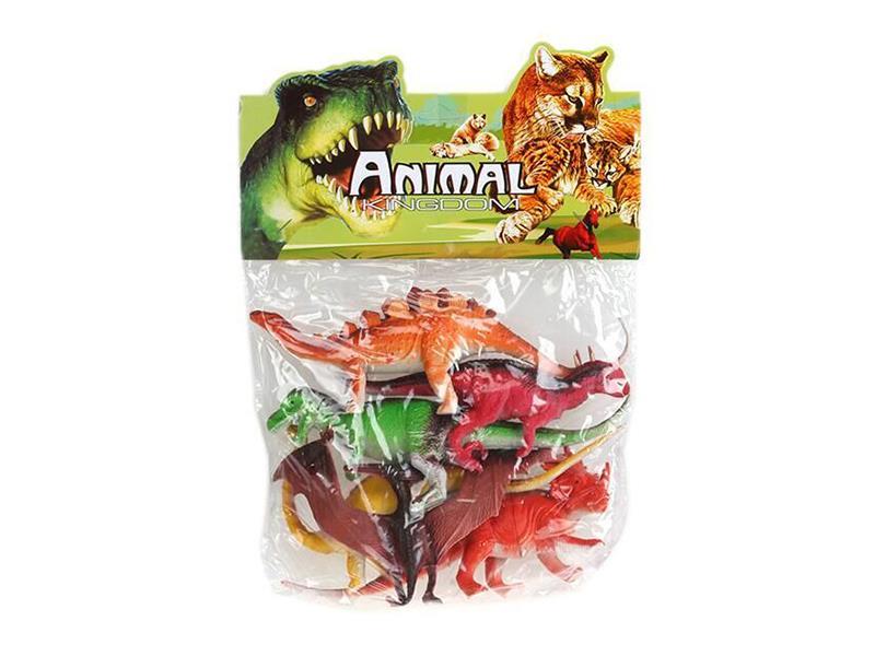 Solid Spray-Painted Dinosaur Set 6PCS