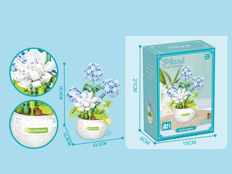 Building Blocks: Hydrangea 261 Pieces