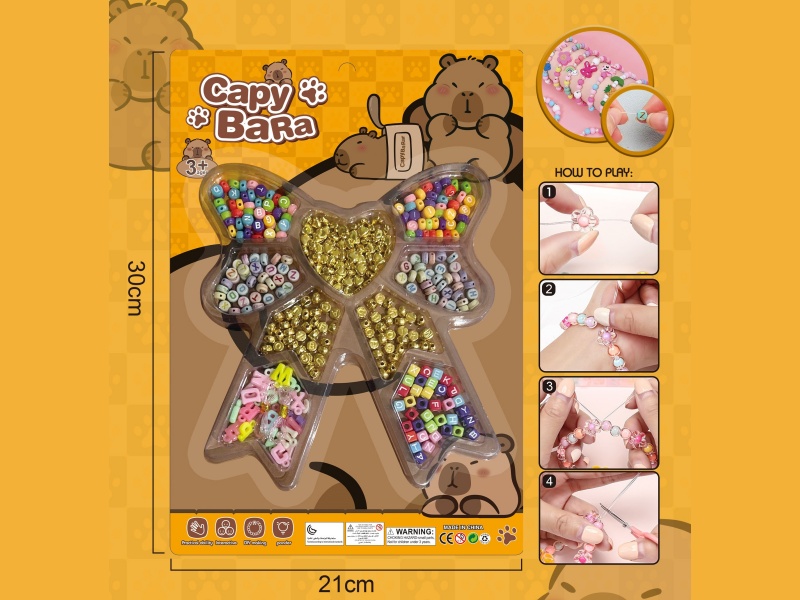 Kabibala Diy Beaded Jewelry Bow With Multiple Colored Beaded Ribbons And 2 Threads