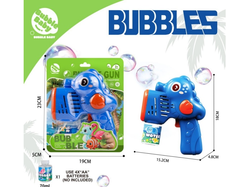 Blue Seahorse Bubble Gun With Light