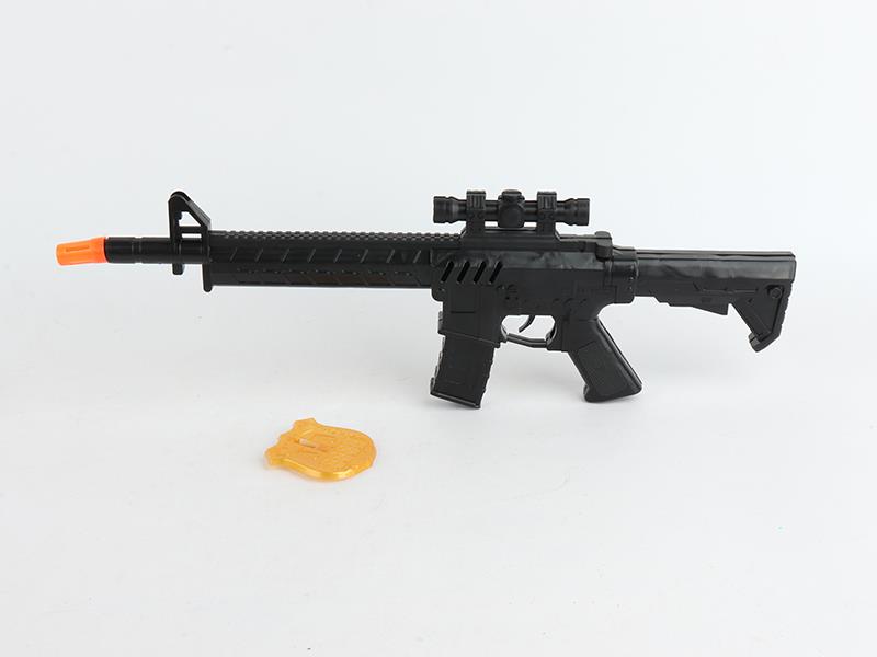 Submachine Gun Flint Gun With Police Badge