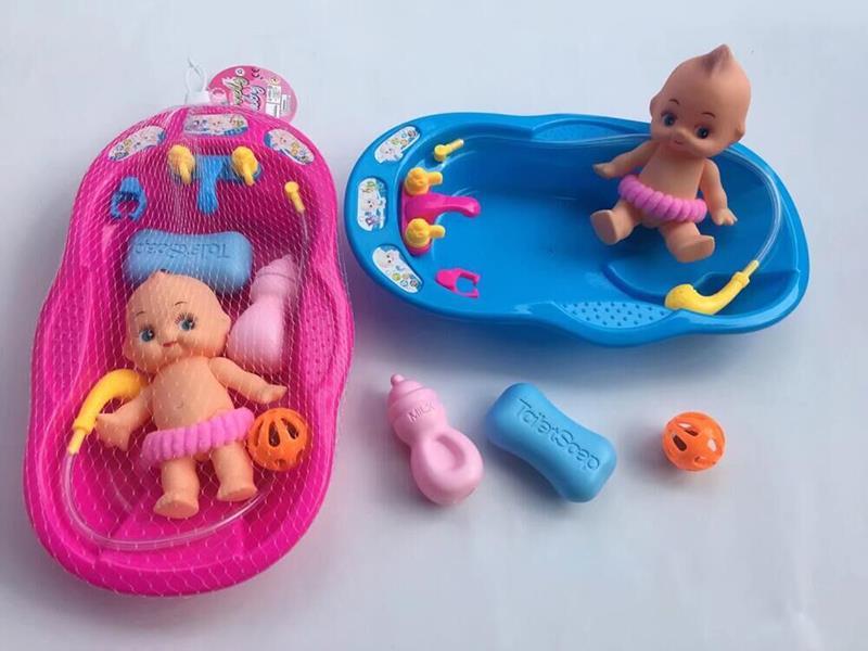 Baby Doll + Bathtub Toy