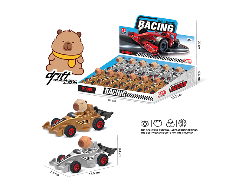 Capybara Friction F1 Race Cars 12PCS