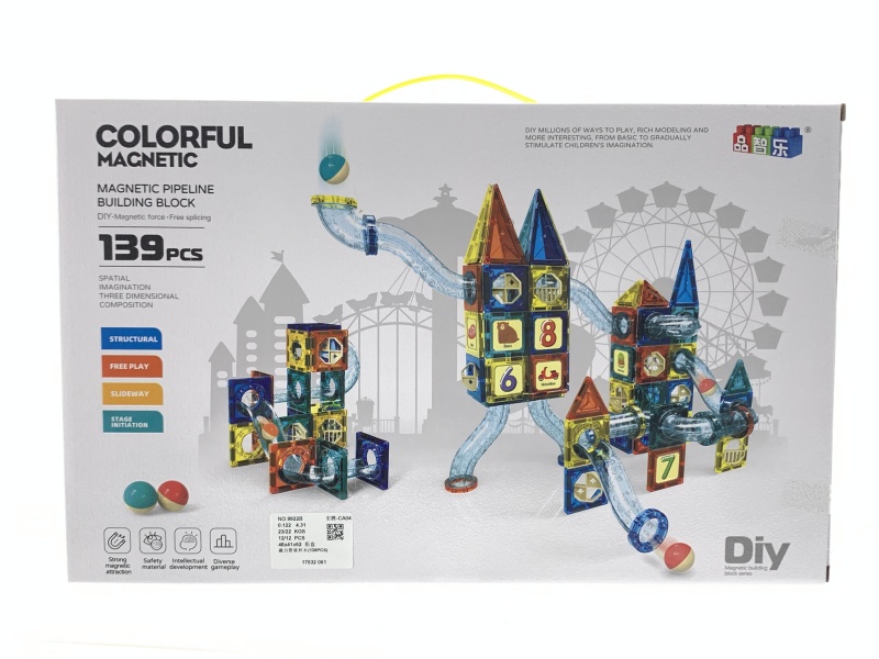 Magnetic Pipe Building Blocks (139 Pieces)