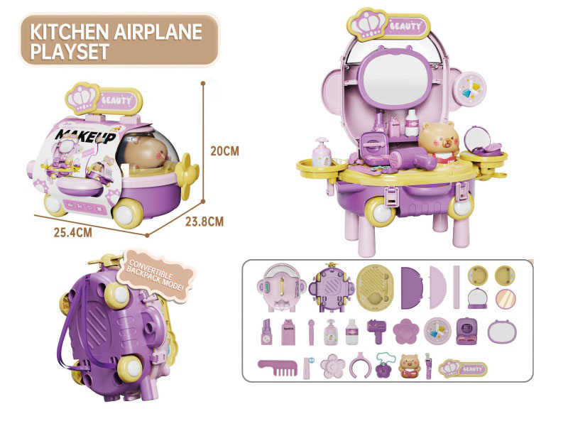 Cartoon And Educational Multi-Functional Accessory Table, Airplane Shaped Play House Toy