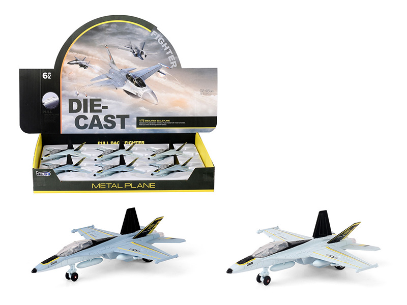 Pull Back Alloy Warplanes 6pcs