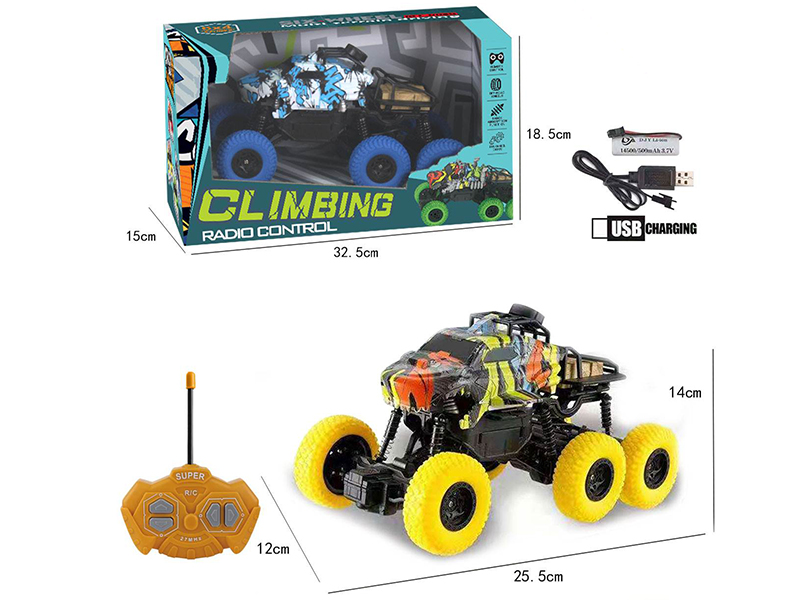 1:16 4CH Remote Control Shark 6-Wheel Climbing Off-Road Vehicle