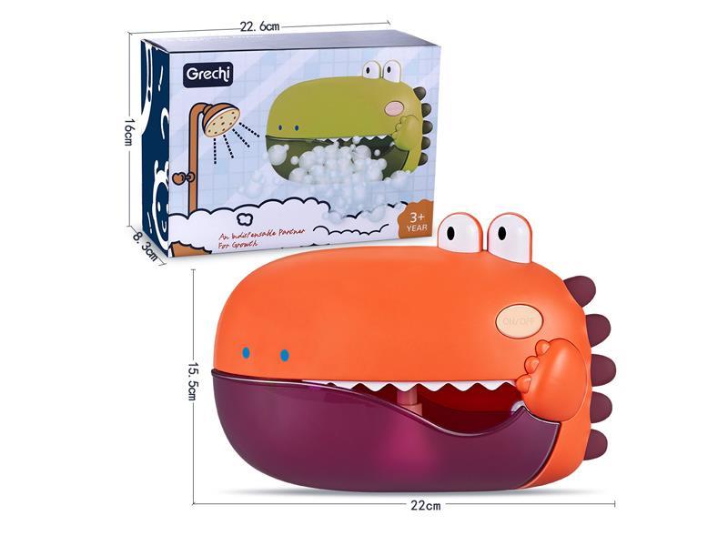 B/O Dinosaur Bubble Machine Orange
