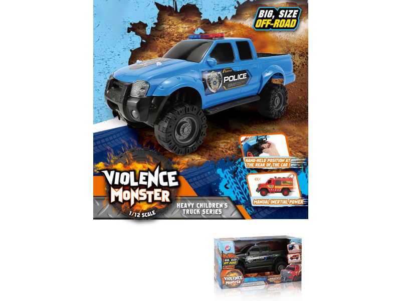 1:12 Hot Wheels Police Car Inertia Car