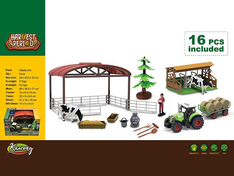 Farm Animals Sence Set 16pcs