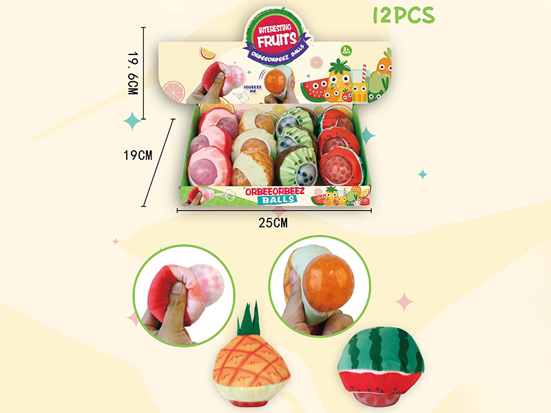 Plush Fruits Orbeeorbeez Balls 12pcs